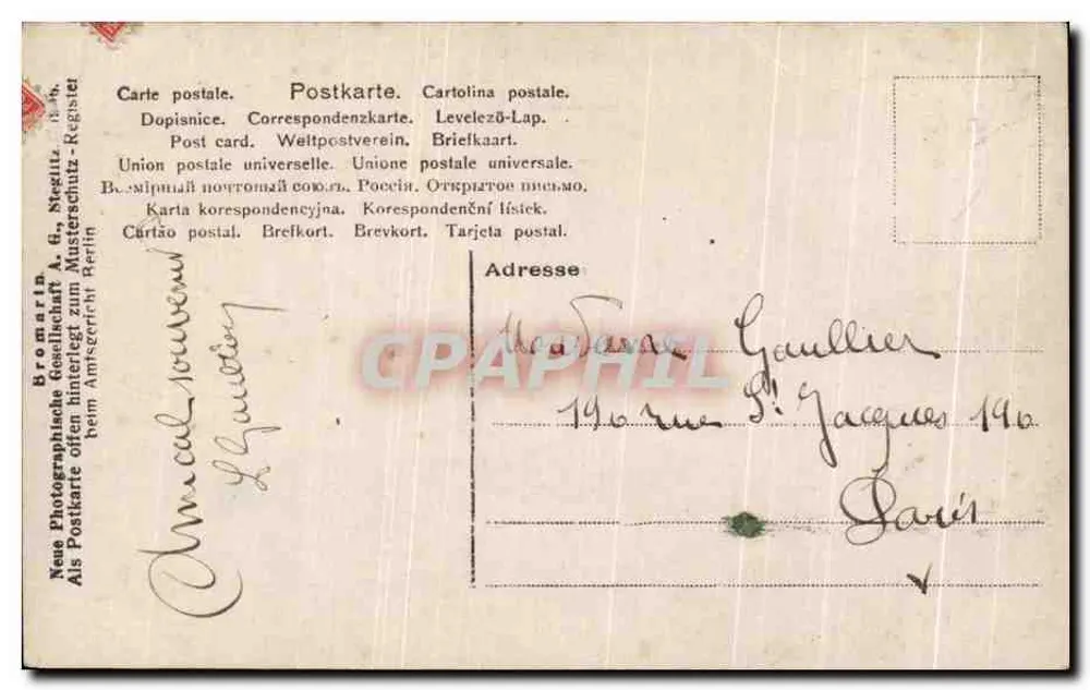 Onda — cena marítima — editor Berlim, n° 154 - Verso