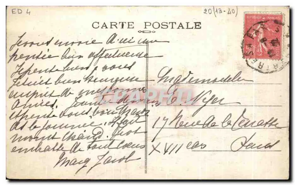 Velho feudo de Clément de Launay — Nogent-sur-Marne — Ch. A. Berhault - Verso