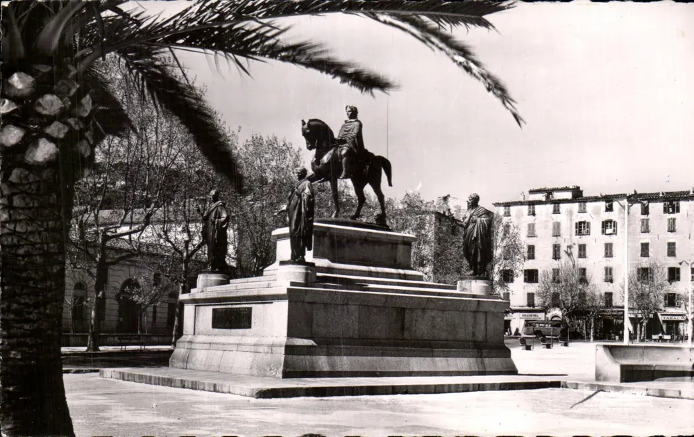 Ajaccio — Statue Napoleons und seiner vier Brüder — Edition « La Cigogne » - Vorderseite