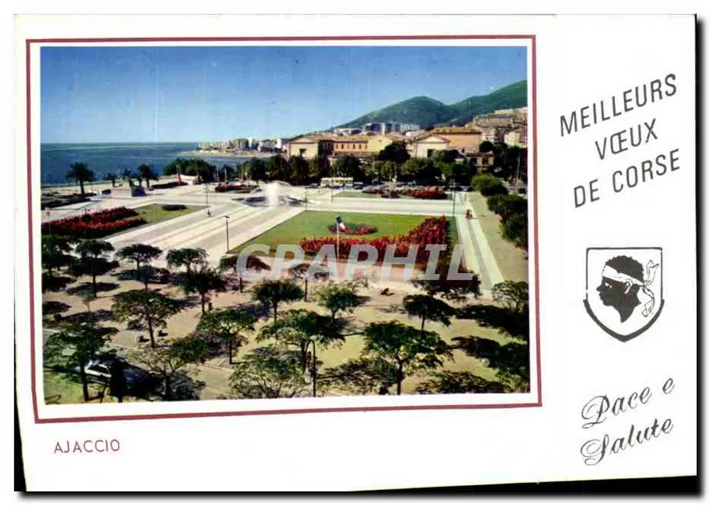 Ajaccio — vista panorâmica do porto e do parque — n°20.999.285 - Frente