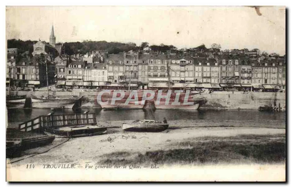 Trouville — Allgemeiner Blick auf den Kai — LL. n°114 - Vorderseite