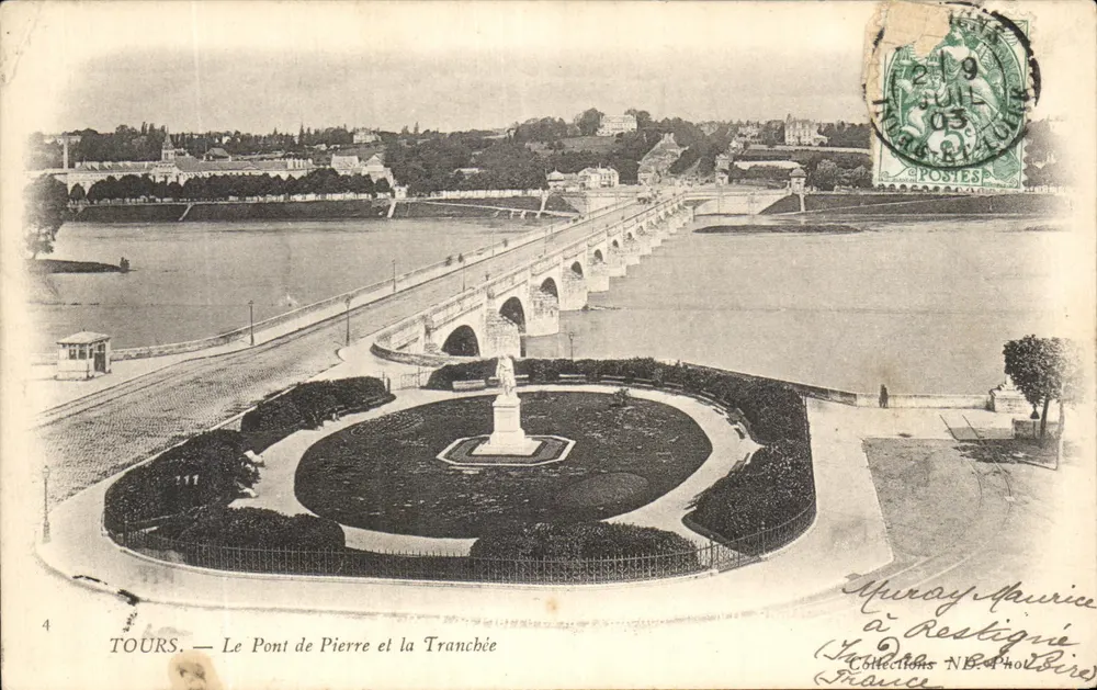 Tours — O Ponte de Pierre e a Tranchée — Editor Muray - Frente