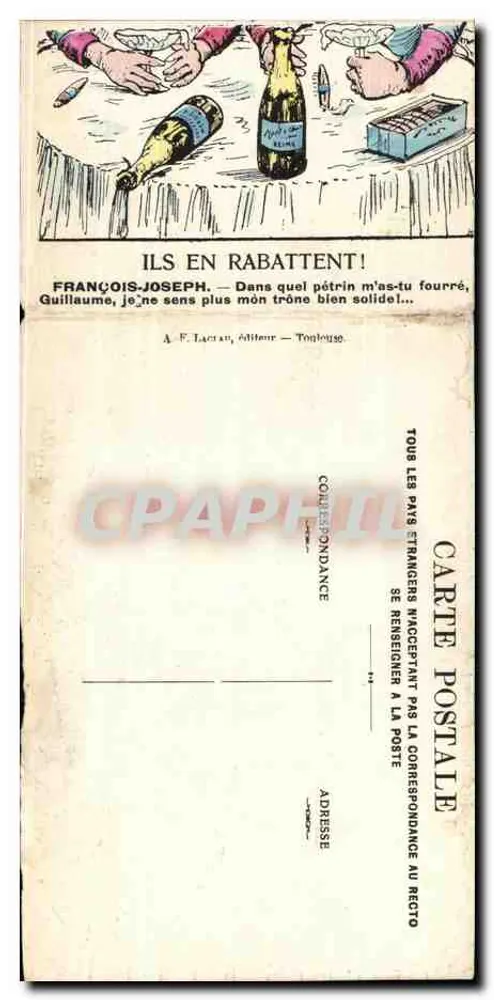Guillaume e François-Joseph — caricatura política — A. F. Lactau, editor, Tonnerre - Verso