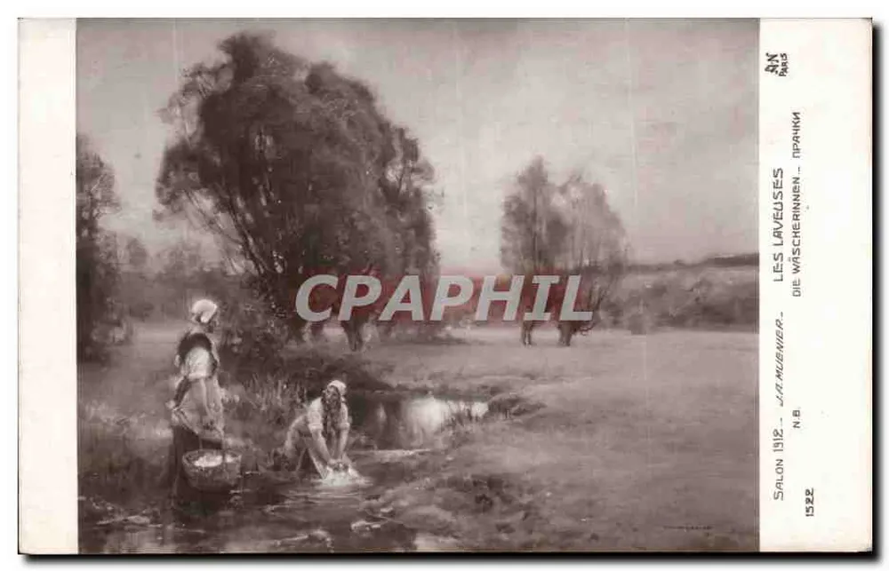 As Lavadeiras — Salão 1912 — N.B. 1322 — A. Noyer, Paris - Frente