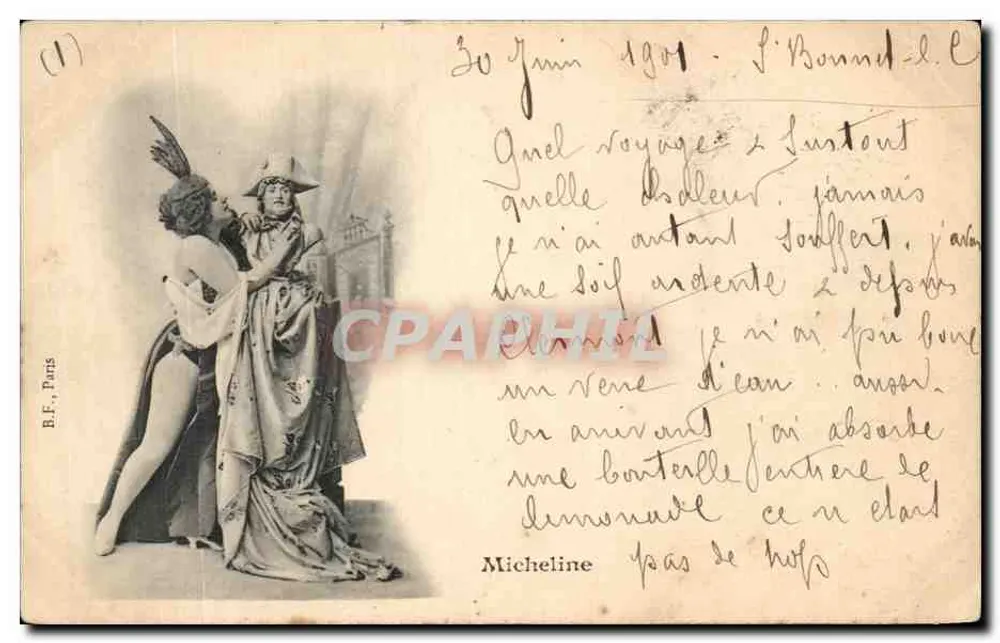 Zwei Frauen im Kostüm — B.F., Paris — Nr. (1) - Vorderseite