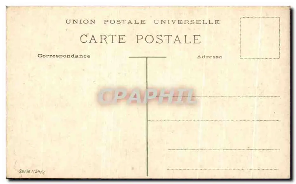 Frau und Kind in einem Heu-Wagen — ländliche Szene — Union Postale Universelle, Serie 1154/2 - Rückseite