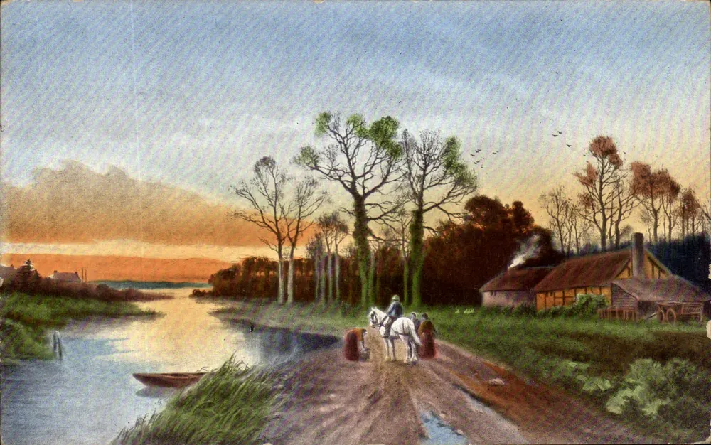 Paisagem fluvial com cavaleiro — edição n°424 - Frente