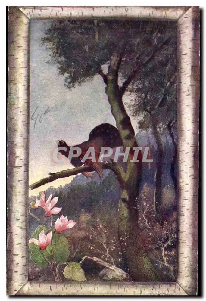 भारतीय चिकन — एक जंगली दृश्य के साथ मैग्नोलिया — एच. एच. आई. डब्ल्यू. सीरीज़ 522 - आगे