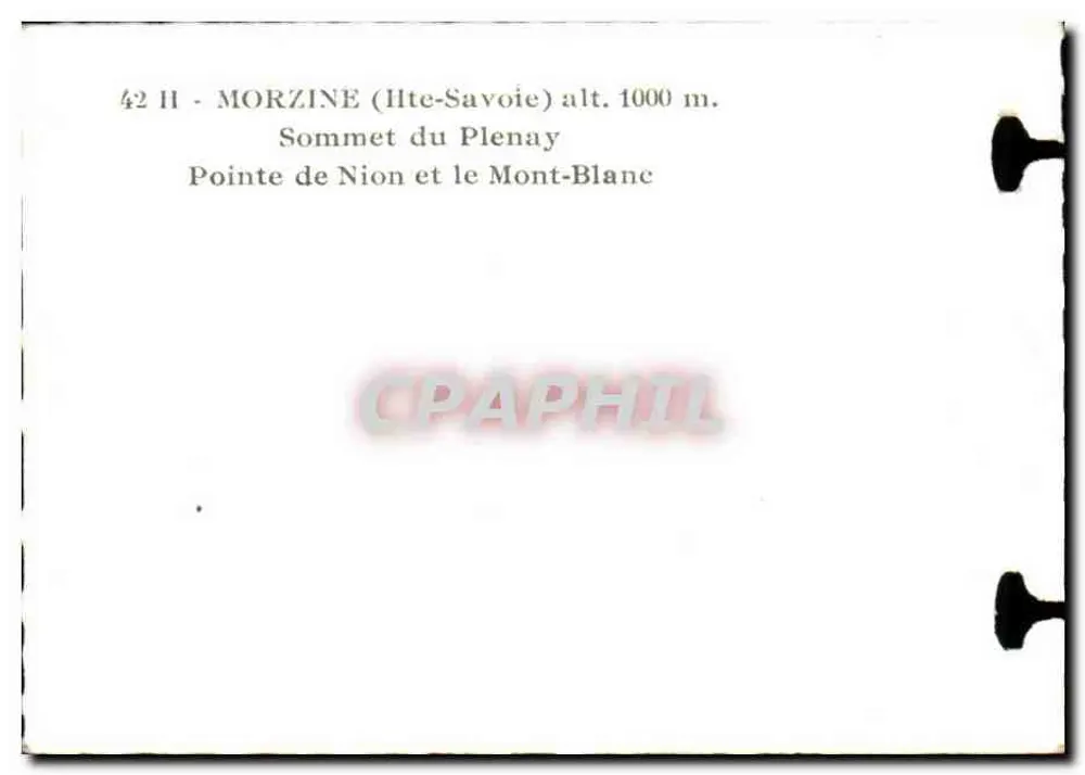 Morzine (Haute-Savoie) — Gipfel von Plenay, Pointe de Nion und Mont Blanc — Verlag nicht sichtbar - Rückseite