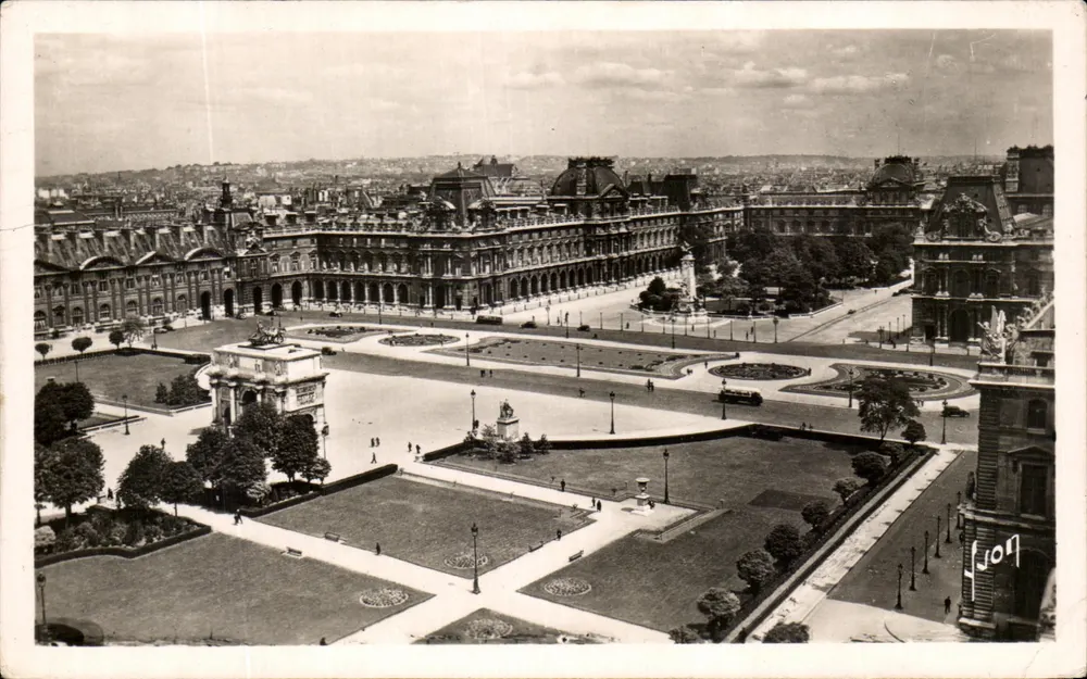 Paris — Perspektive auf die Place du Carrousel — Éditions d'Art, Paris - Vorderseite
