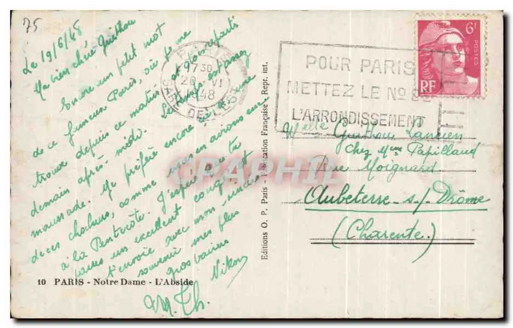 Paris - Notre-Dame - A Abside — Éditions Françaises, n°10 - Verso