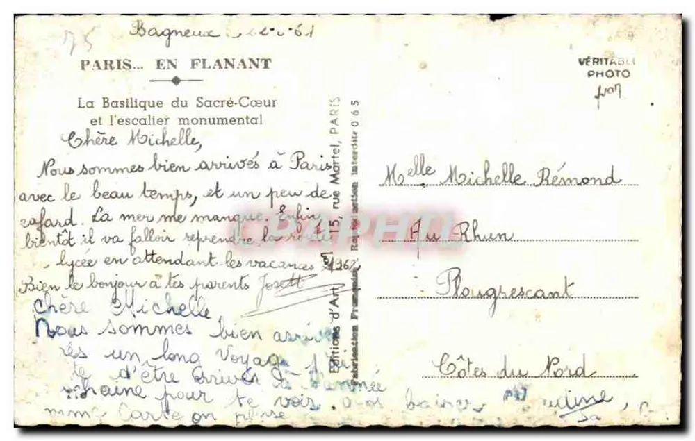 Basilika des Heiligen Herzens — Paris — Éditions Véritabili - Rückseite
