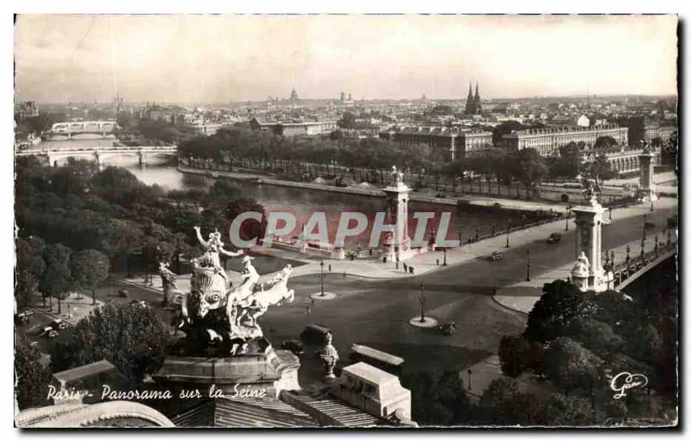Paris - Panorama sur la Seine — vue depuis les Champs-Élysées, éditeur Garn, n°3564 - Frente