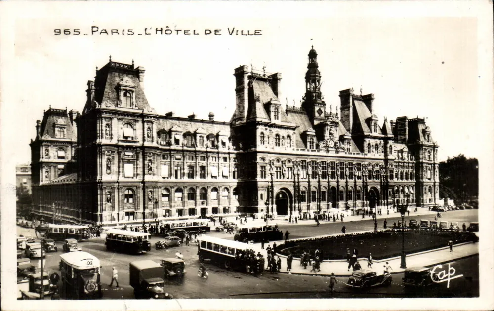 Paris — O Hotel de Ville — editor Cap, n° 965 - Frente