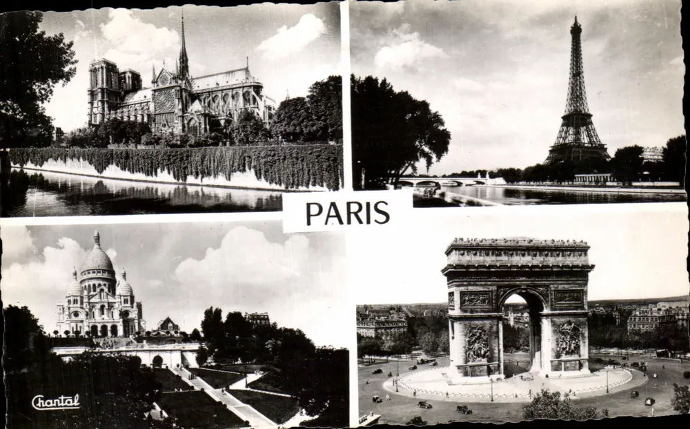 Paris — Notre-Dame, Eiffelturm, Sacré-Cœur, Triumphbogen — Chantal - Vorderseite