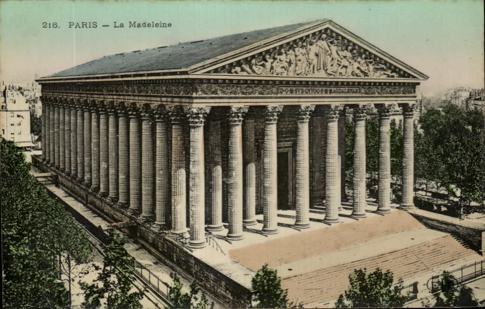 Paris — A Madeleine — Editor desconhecido, n° 216 - Frente