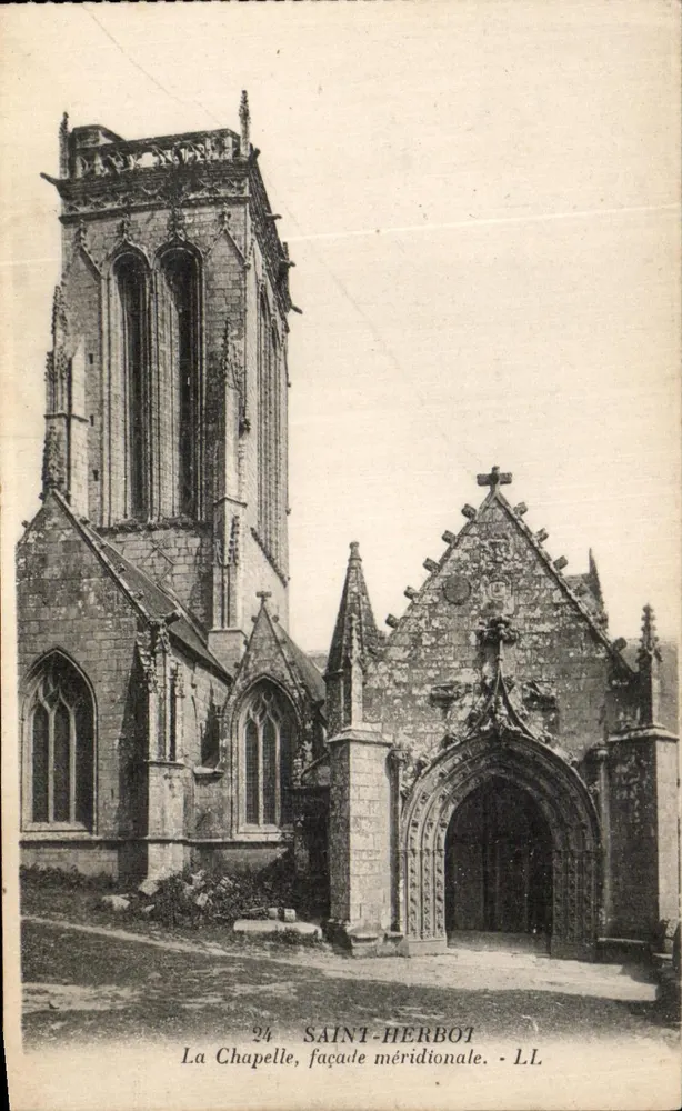 Saint-Herbot — La Chapelle, zuidelijke gevel — L.L. - Voorkant