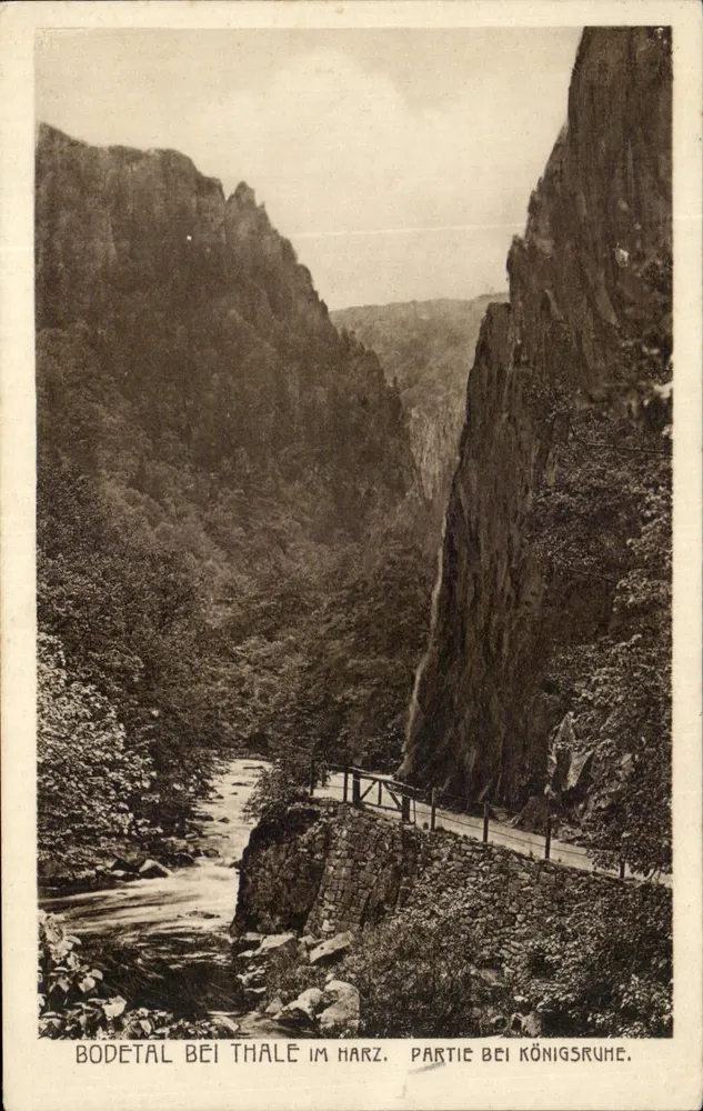 Bodetal bei Thale im Harz — Partie bei Königsrühe — Lottie Ginsert, Leipzig - Vorderseite