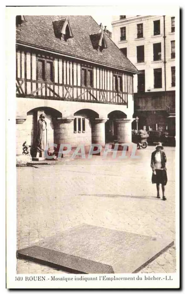 Rouen — Mosaik, die den Standort des Galgens anzeigt — LL, n° 509 - Vorderseite