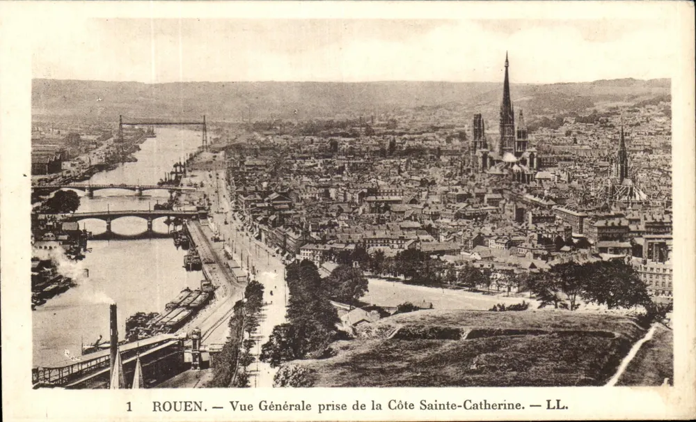 Rouen — Allgemeiner Blick von der Steilküste Sainte-Catherine — LL. - Vorderseite