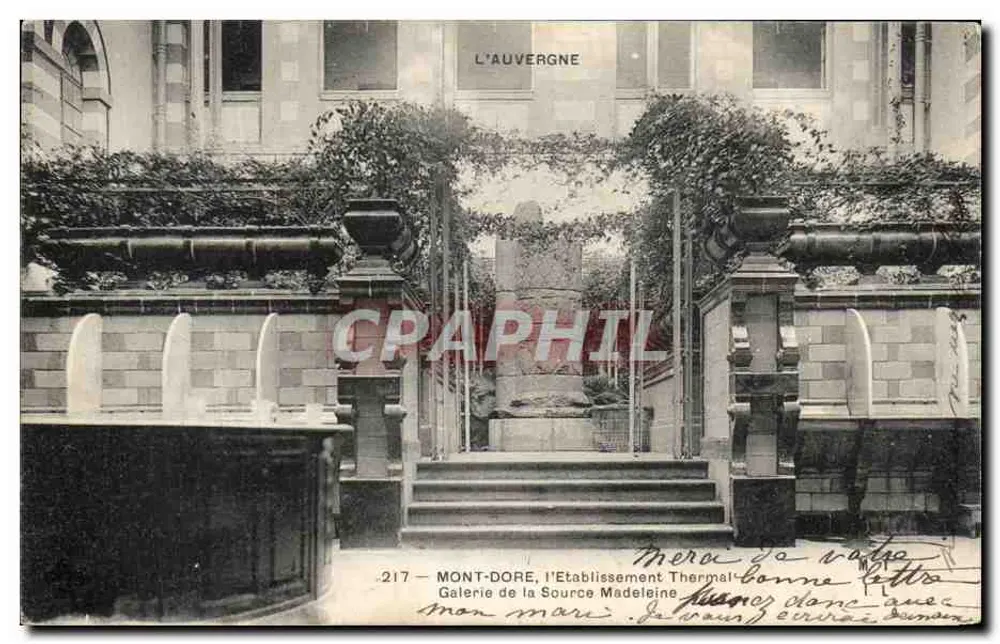 Mont-Dore, das Thermalbad — Galerie der Quelle Madeleine — Verlag L'Auvergne, n°217 - Vorderseite