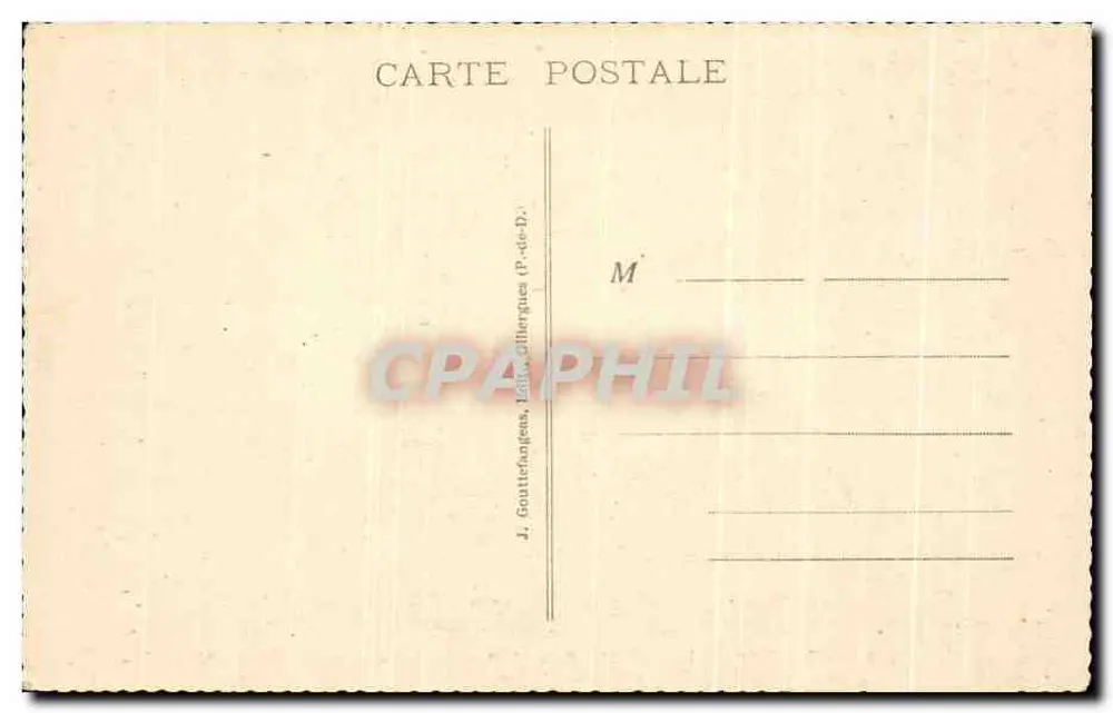 O MONT-DORÉ e A BOURBOULE — Cachoeira da Vernière — G. d'O. - 1399 - Verso