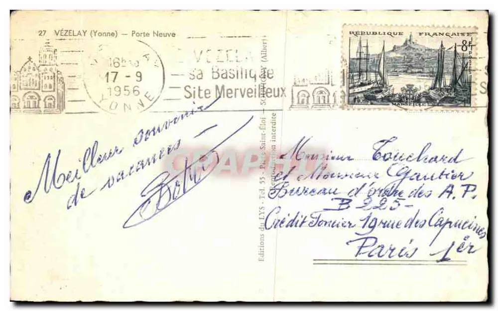 Vézelay — Porte Neuve — Éditions du LYS - Verso