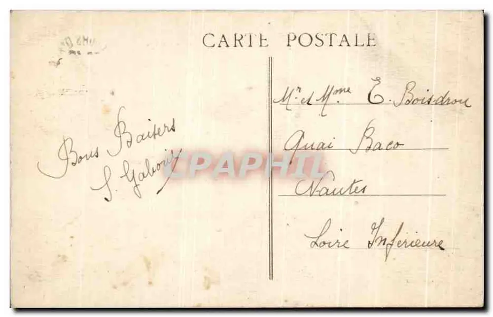 Bordeaux — O Bassin — Editor L. Combien-Mâcon - Verso