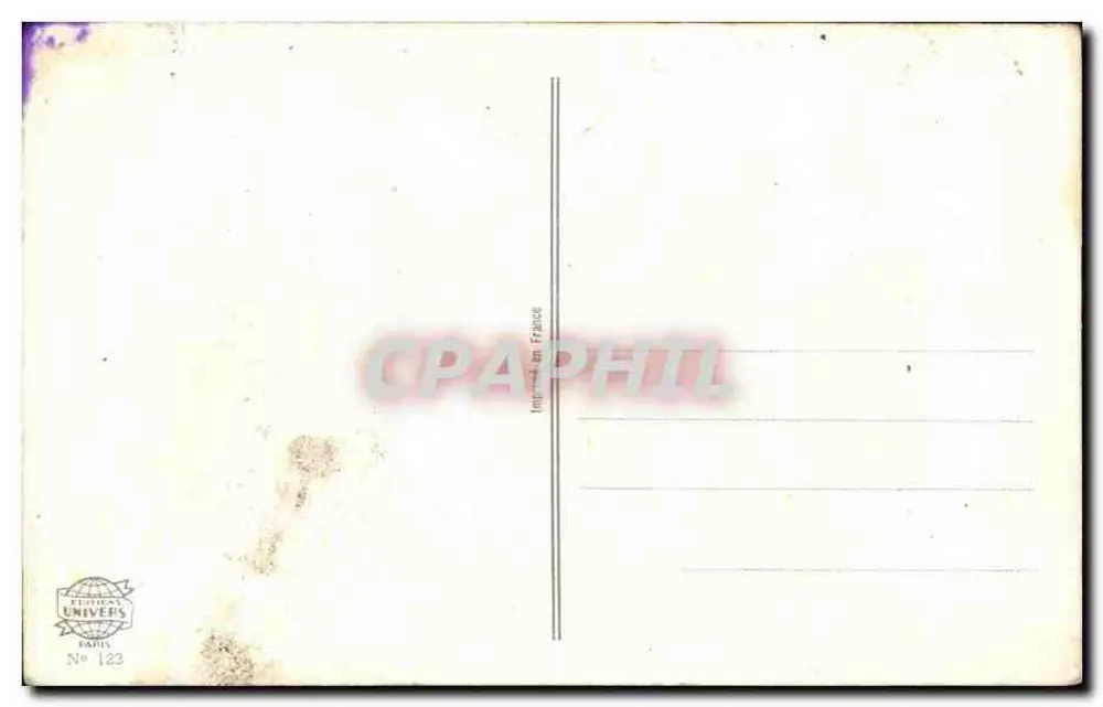 앤티크 엽서 화사한 붉은 꽃 - 뒷면