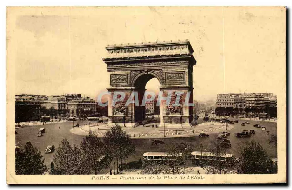 París — Panorama de la Plaza de la Estrella — Editor Liberte, n°17 - Anverso