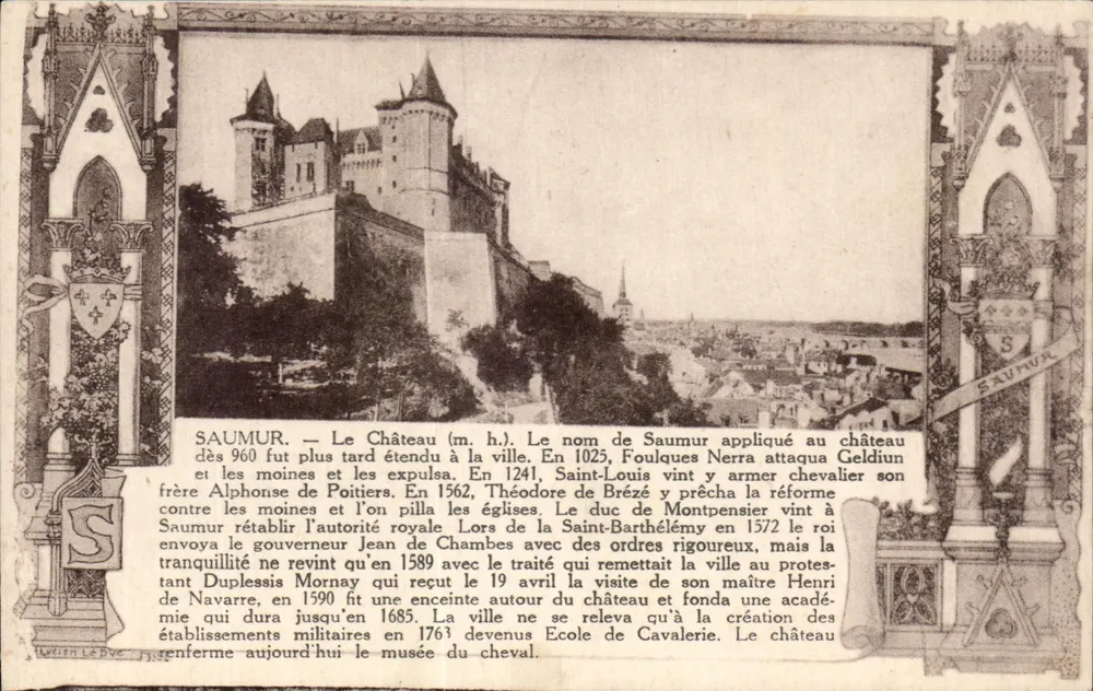 Saumur — O Castelo (m. h.) — R. Dorange, editora Tournai - Frente
