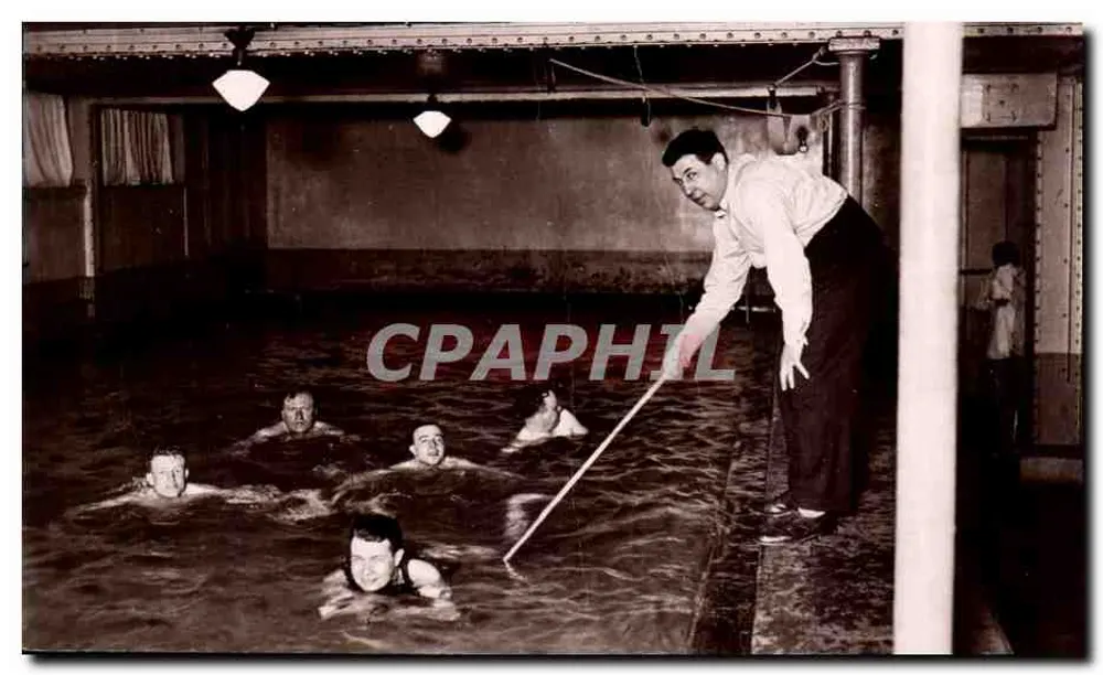 Piscine — scène d'entraînement avec moniteur — UNION CHRÉTIENNE de Jeunes Gens PARIS - Vorderseite