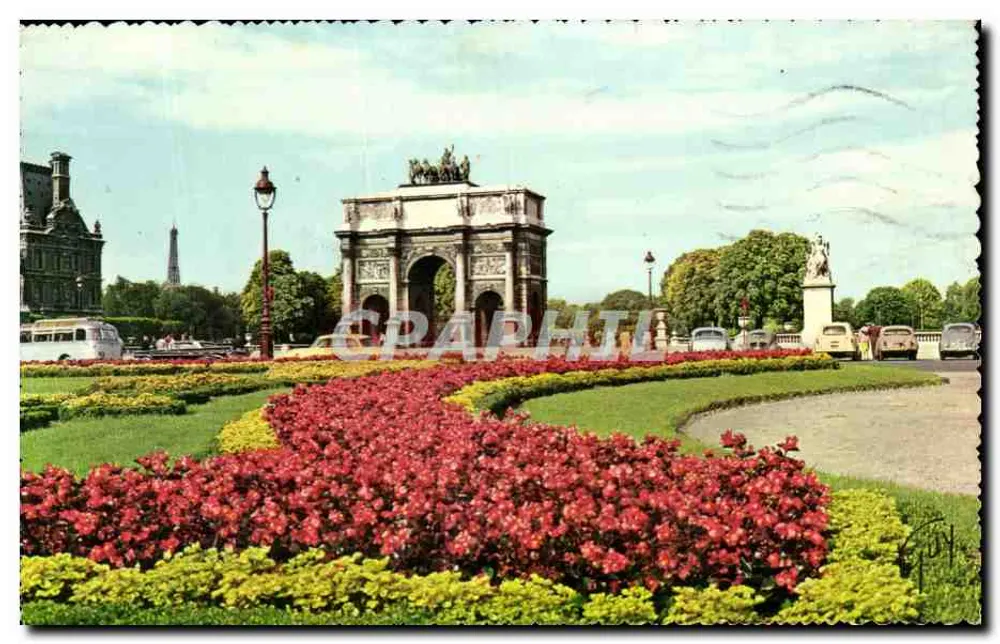 Gärten und Triumphbogen des Carrousel — Paris — Éd. d'Art 'GUY' Nr. 1074 - Vorderseite