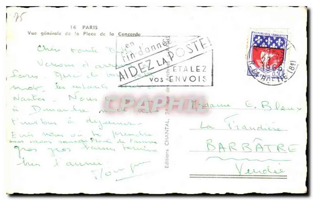 Place de la Concorde — vista geral — Chantal - Verso