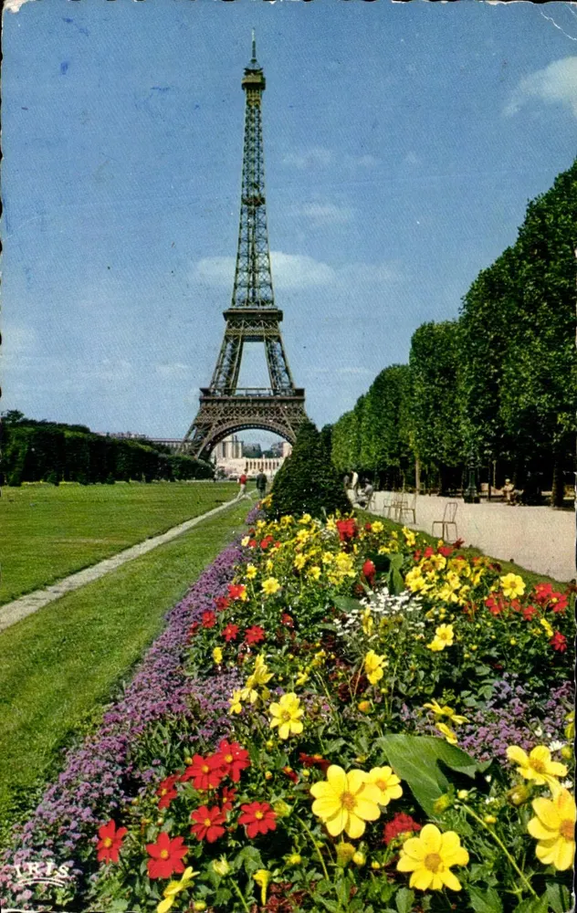Torre Eiffel — vista dos jardins — Ed. Diplôme, Paris, n° 247 - Frente