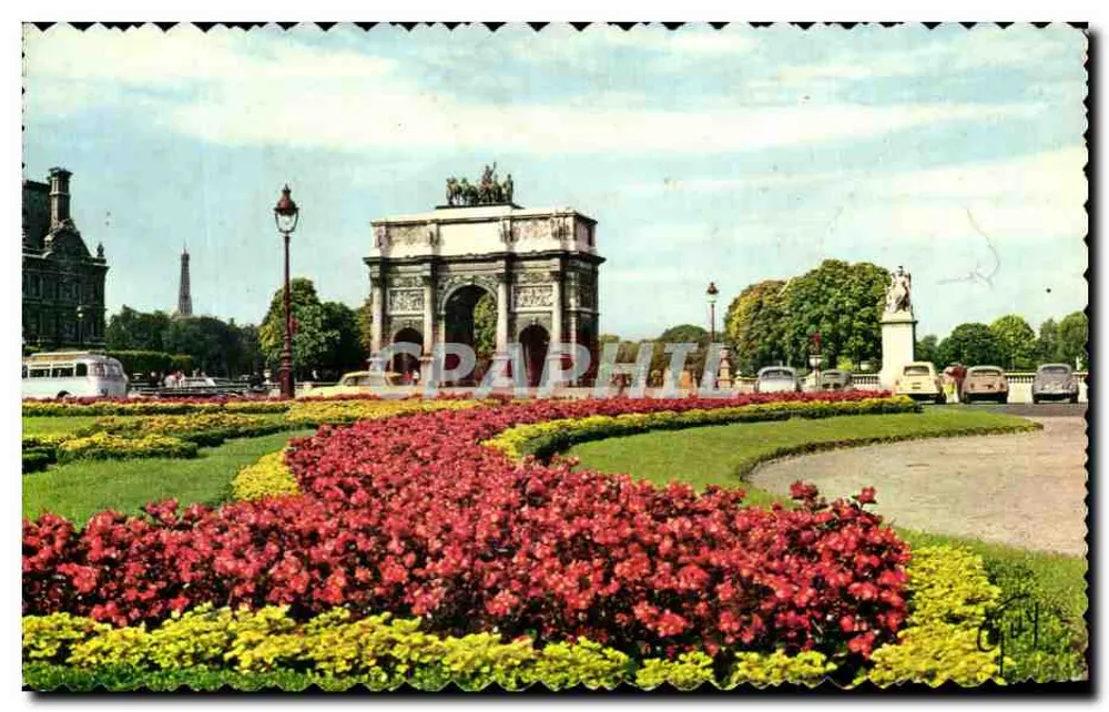 Paris — Garten und Triumphbogen des Carrousel — Verlag Guy - Vorderseite