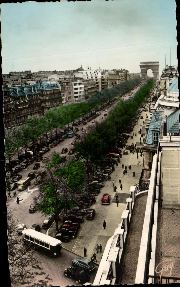 Paris und seine Wunder — Avenue des Champs-Élysées in Richtung Arc de Triomphe — Verlag Guy - Vorderseite