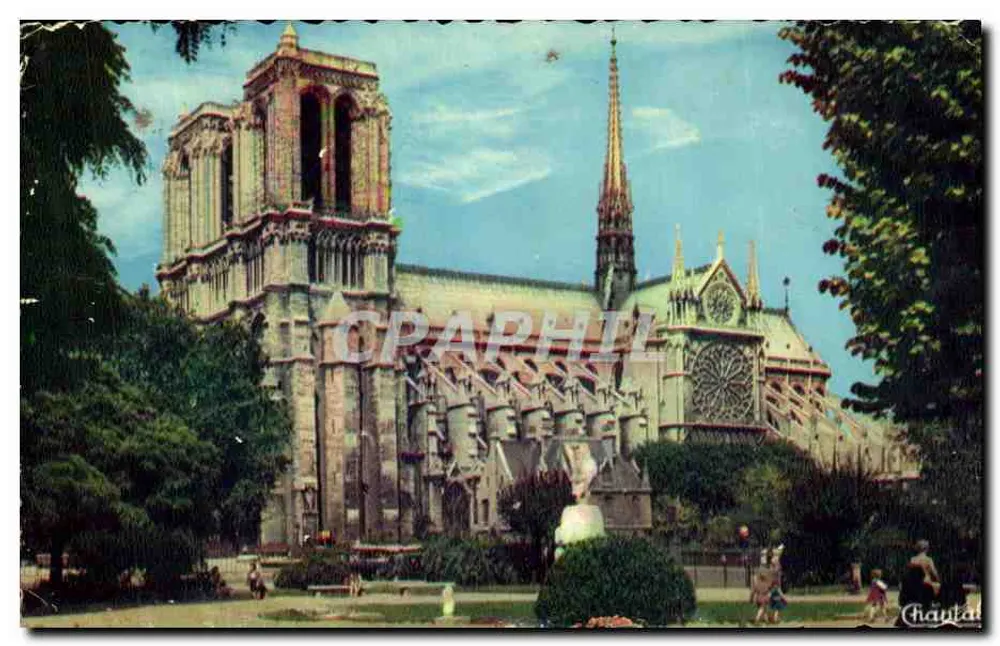 Nossa Senhora de Paris — vista do square Viviani — editor Chantal - Frente