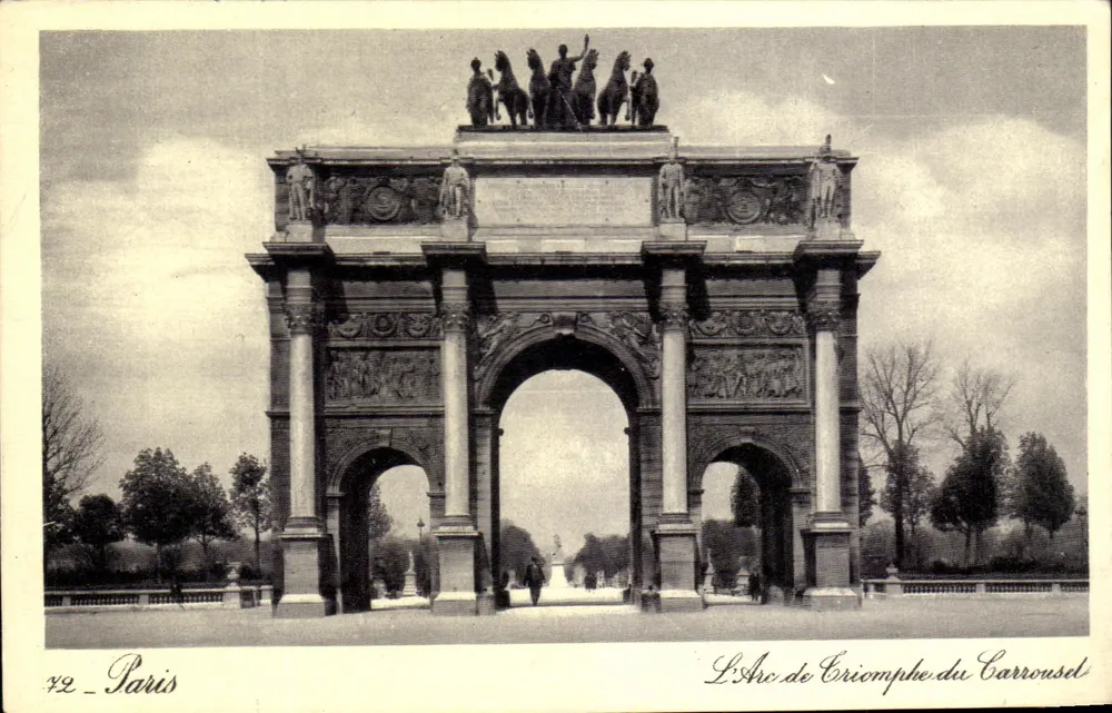 O Arco do Triunfo do Carrousel — Paris — Editor Paris, n°42 - Frente