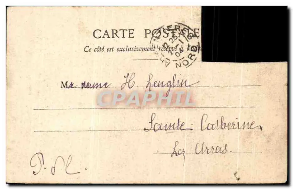 Grèves-d'Armentières — Lebleu-Haus abgebrannt — Oktober 1903 — Verlag H. Hocquino - Rückseite