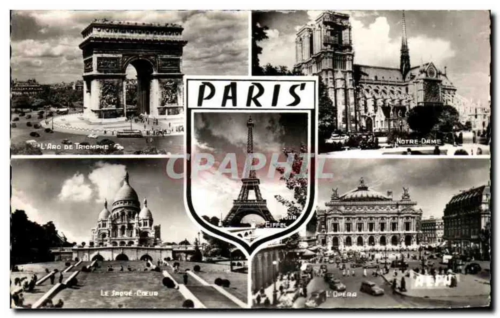 Paris — Panoramablick auf Sehenswürdigkeiten — Edition ALFA - Vorderseite