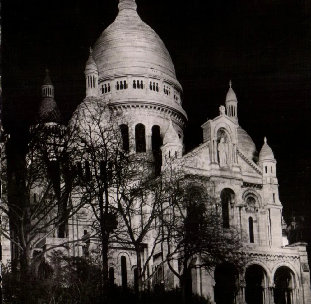 Paris nachts — Der Sacré-Cœur — Editions du Globe - Vorderseite