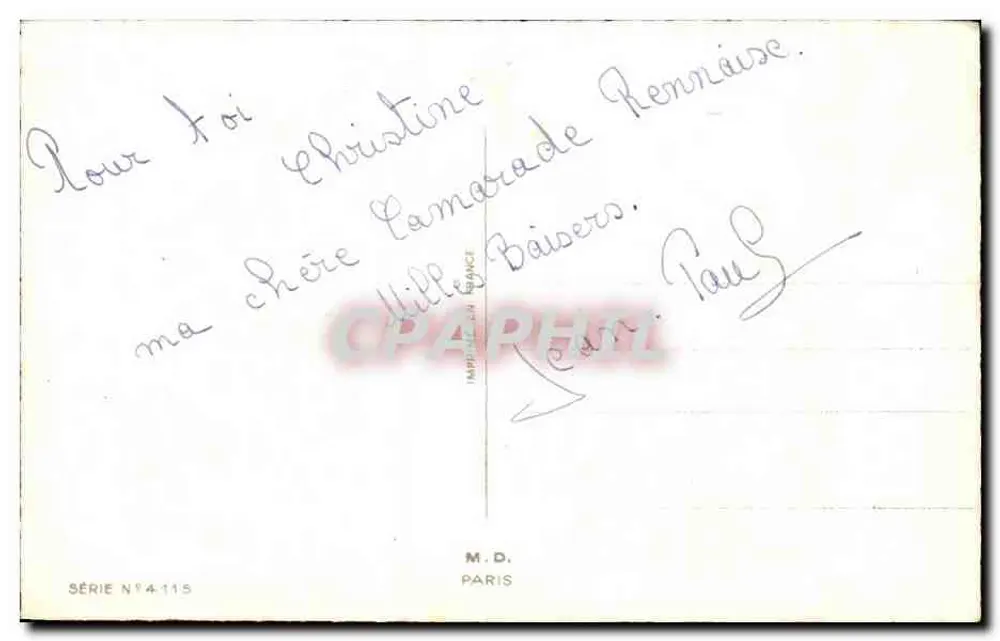 गुलाब के बूंदे — दृश्य एक प्राकृतिक दृश्य के साथ एक मंदिर — श्रृंखला संख्या N°4.115, M.D. पेरिस - पीछे