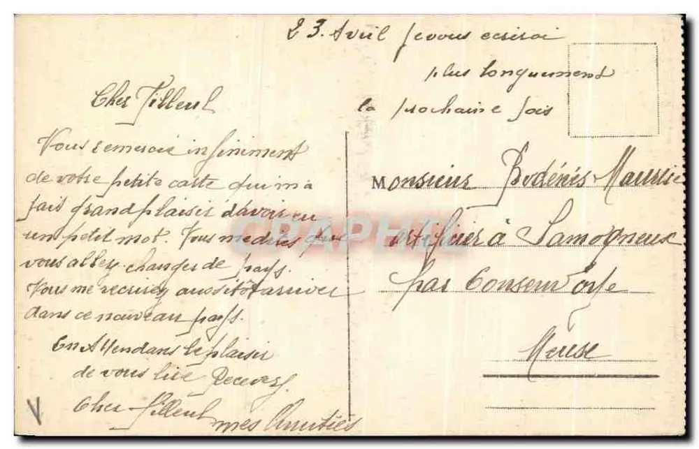 Reims in den Ruinen nach dem Rückzug der Deutschen — Die Kathedrale — Druckerei Thubia, Paris - Rückseite