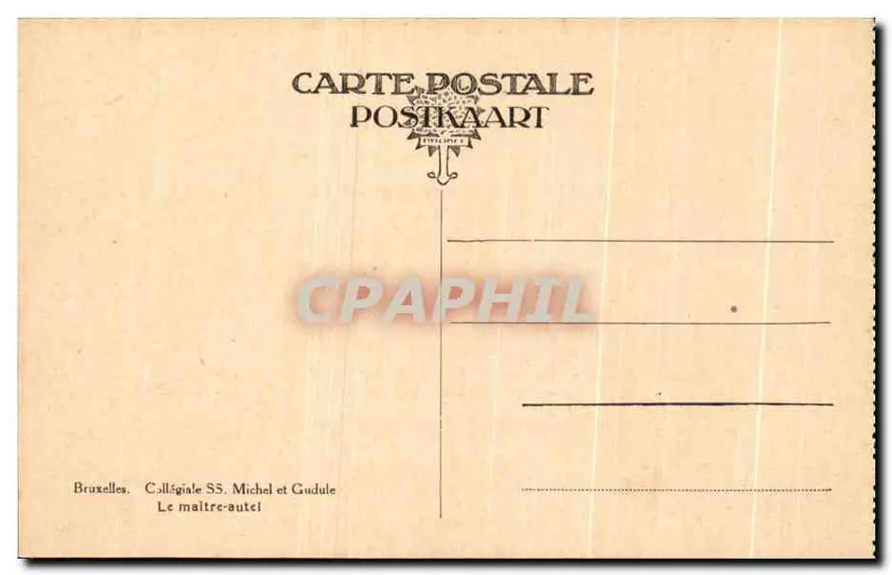 Innenansicht der Kollegiatkirche Saint-Michel-et-Saint-Gudule — Brüssel — Verlag Michel et Gudule - Rückseite