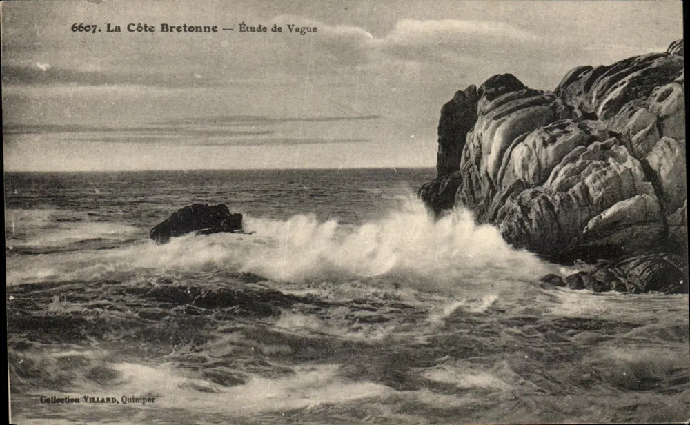 A Costa Bretã — Estudo de Onda — Coleção Villard, Quimper - Frente