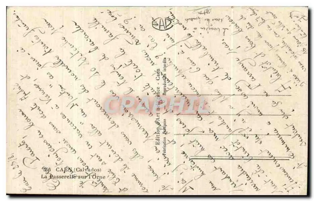ला पासेरेल-सूर-ल-ओर्ने — प्रकाशक : एडिशन आर्ट एंड इंडस्ट्री — संख्या 258 - पीछे