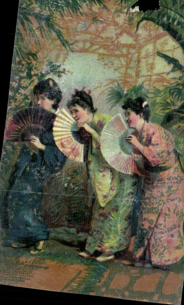 Drei Frauen in Kimonos im Garten — Paul MAIRESSE — Typ. Gombert, Menin et Halluin (Nord) - Vorderseite