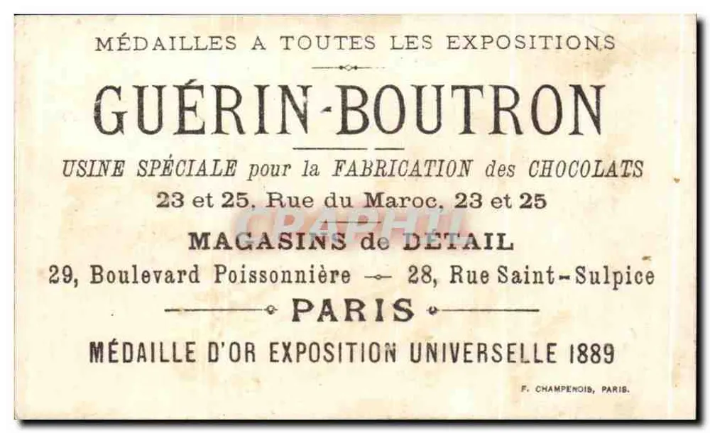 Goethe — Mignon — Mignon und Lothario. Leichte Schwalben — Chocolat Guérin-Boutron, Serie 84 Themen - Rückseite