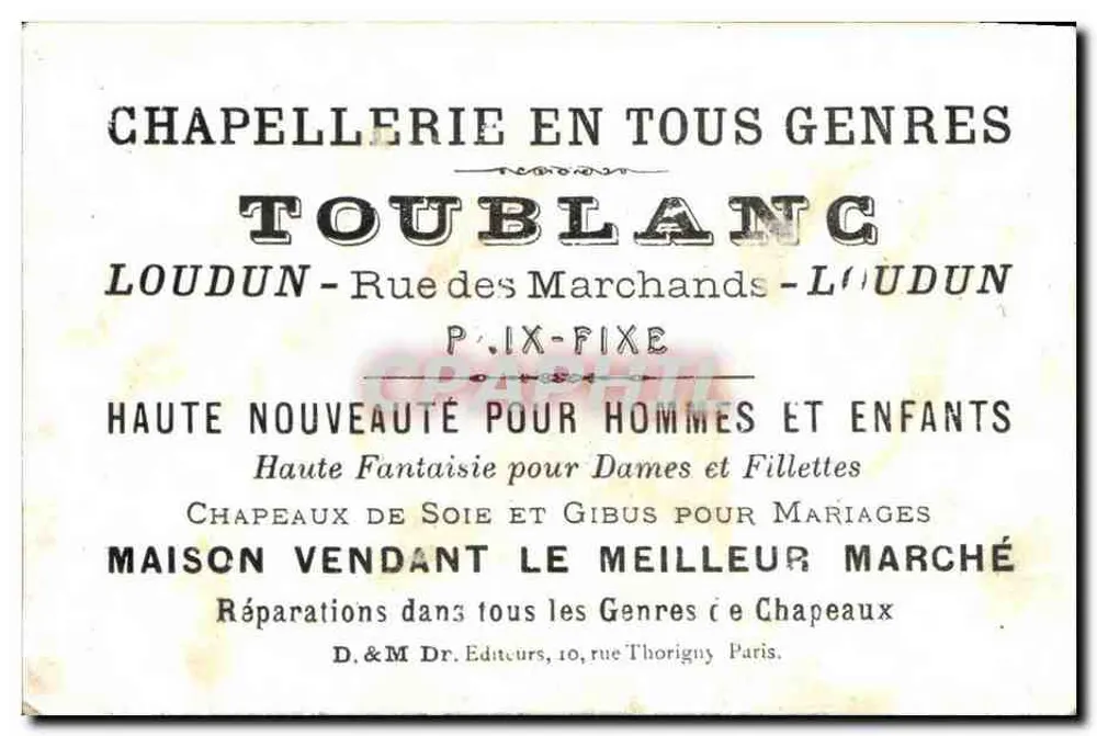 Mädchen im Garten — mit Blumenkorb und Rechen — Verlag D.&M Dr., Paris - Rückseite